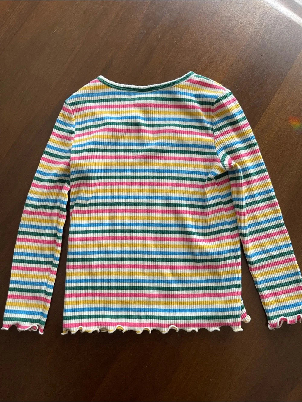 Old Navy Multicolor Striped Ribbed Long-Sleeve Tee